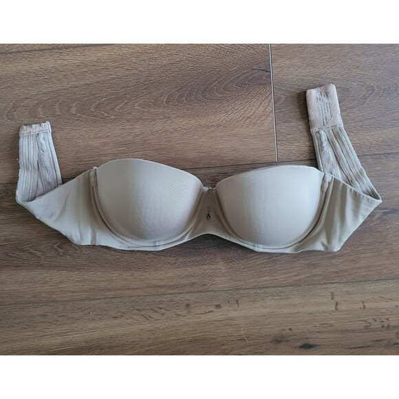 Soma Strapless Bra Size 38C Allura Multiway Underwire Lined Beige NO Straps - Picture 1 of 10